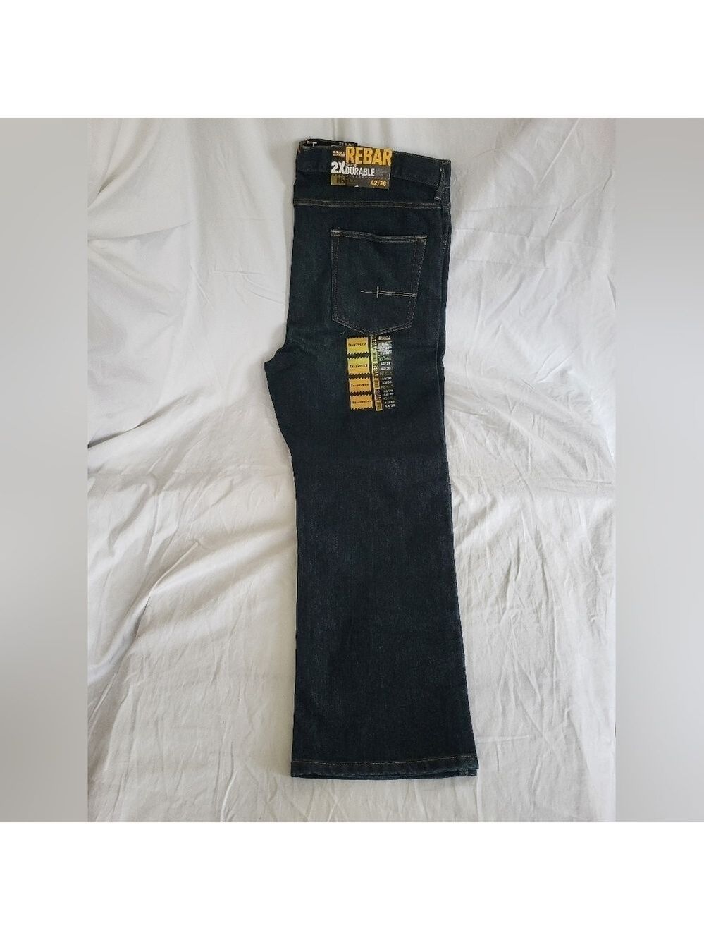 Ariat Rebar M5 Jeans, Size 42/30, Slim Fit, DuraStretch, Work Jeans For Men - Picture 8 of 10